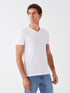 LC Waikiki V Neck Short Sleeve Combed Cotton Men's T-shirt